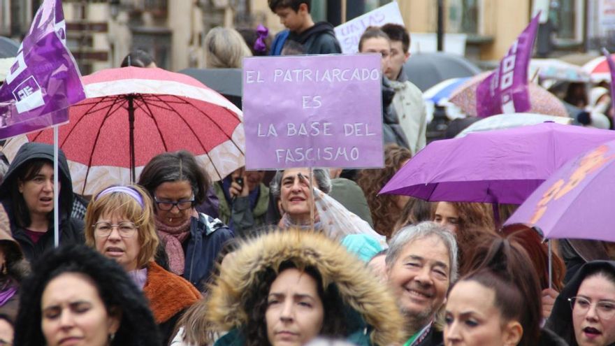 Cientos de personas salen a la calle en Toledo por el 8M: "No llueve, es el patriarcado el que llora"