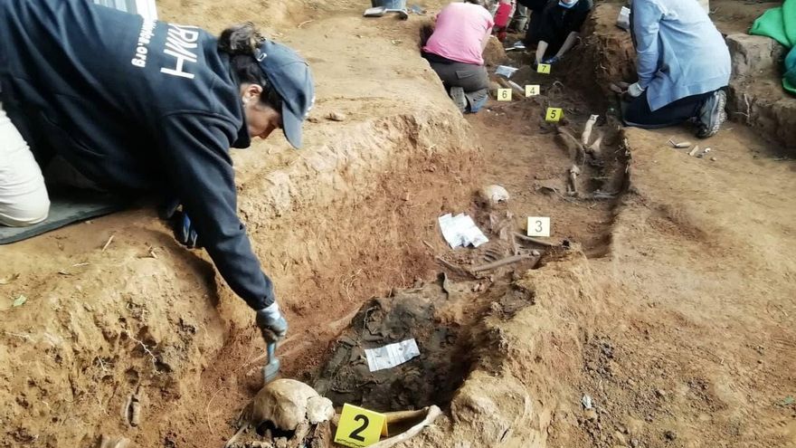 Un dólar de oro entre los fusilados y enterrados bajo los cerdos