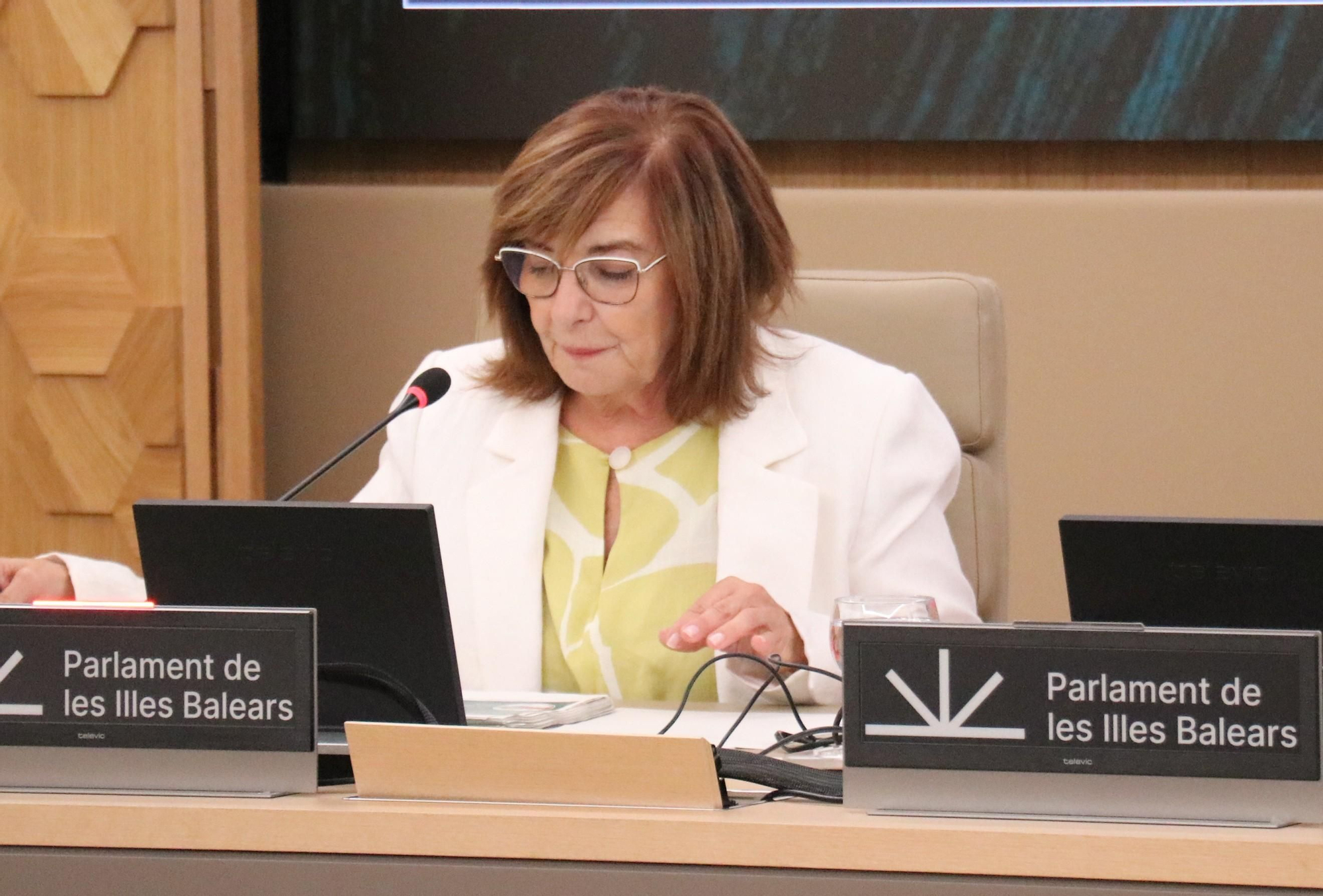 Cristina Granados, durante su comparecencia en el Parlament balear el pasado 10 de junio