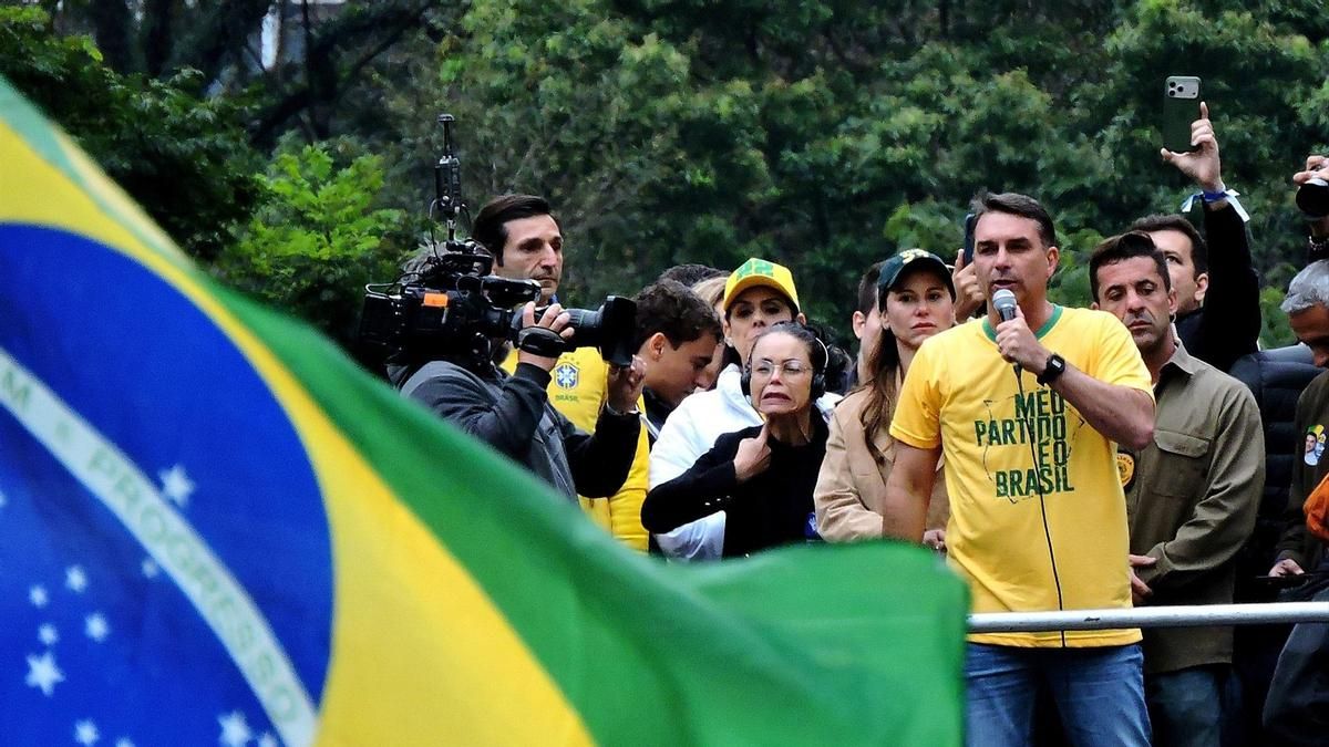 Foto de archivo de Flávio Bolsonaro en Sao Paulo, Brasil, el 7 de septiembre de 2026.