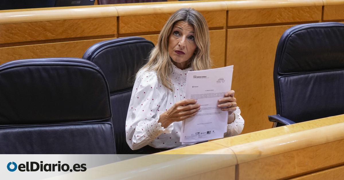 El presidente del Senado manda callar a la bancada del PP por sus gritos tras decir por error Yolanda Díaz que “queda Gobierno de corrupción para rato”