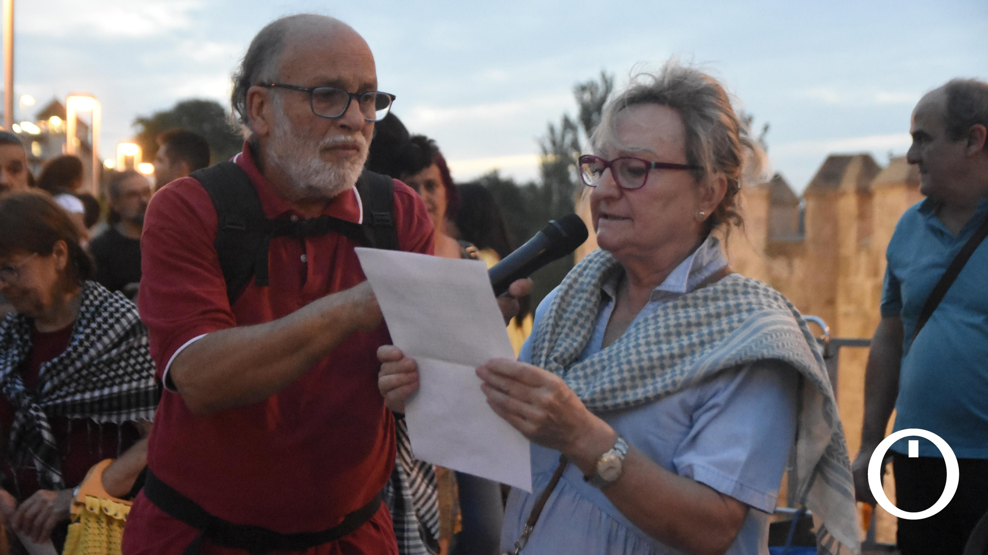 Concentración en solidaridad con el pueblo palestino.