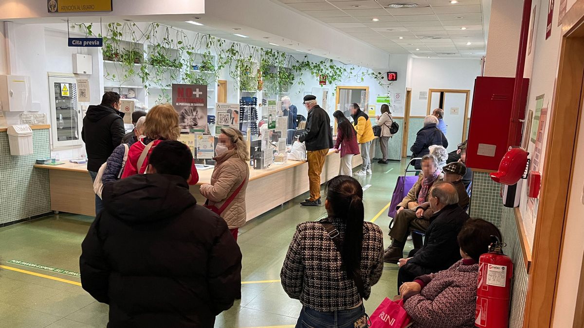 Recepción del centro de salud Santa Rosa