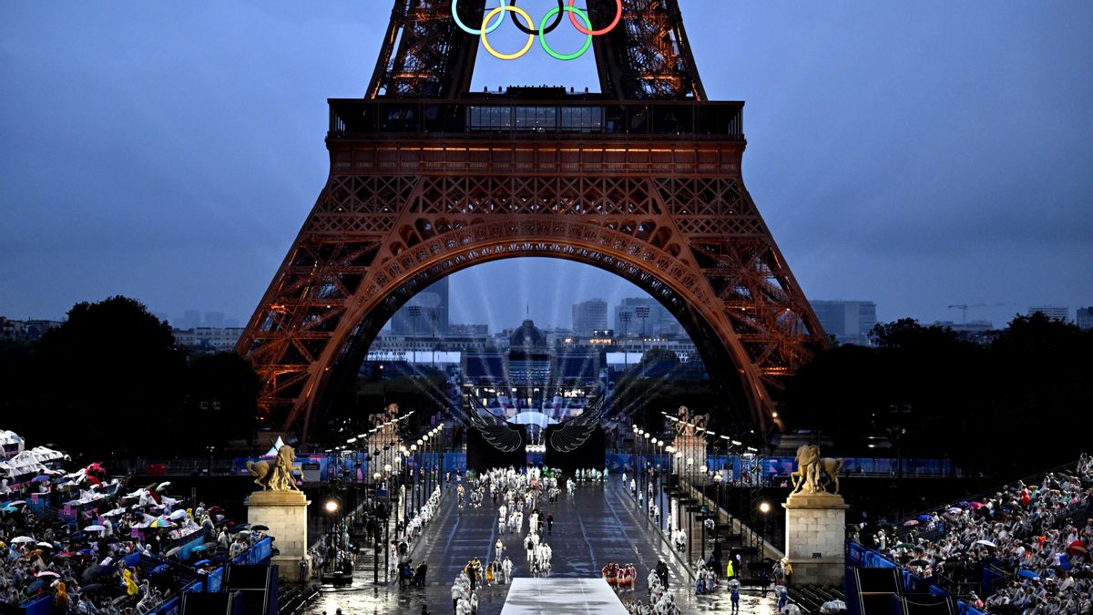 Foto aérea de la ceremonia