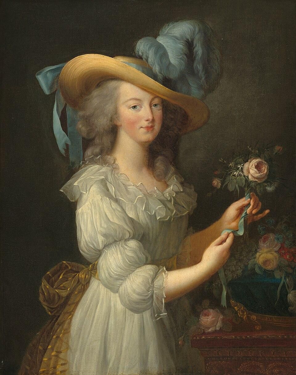 Retrato de María Antonieta con el vestido de muselina.
