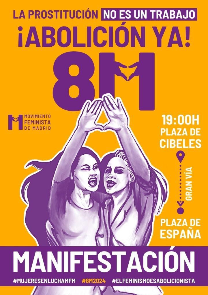 Cartel de la manifestación convocada por el Movimiento Feminista de Madrid