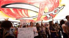 Protesta estudiantil contra las políticas de Bolsonaro.
