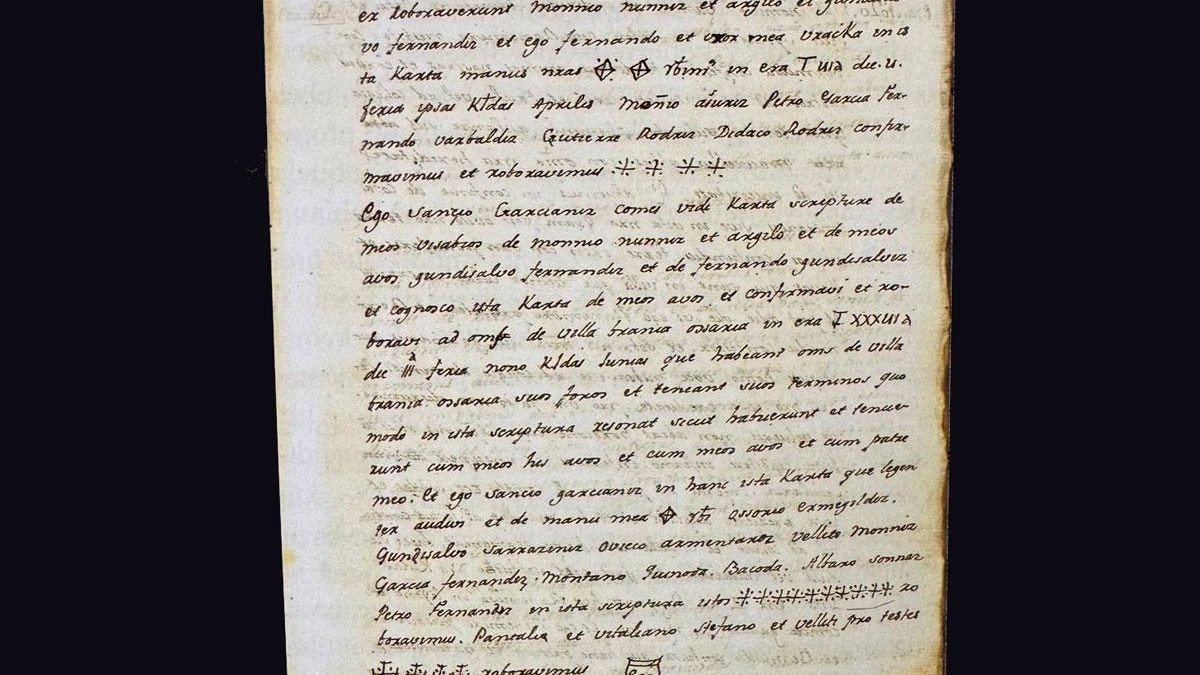 El escrito que se conserva en el Monasterio de Santo Domingo de Silos