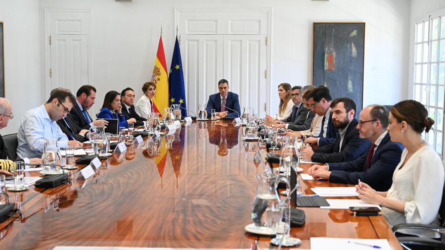 Pedro Sánchez, presidiendo la reunión del Consejo de Seguridad Nacional