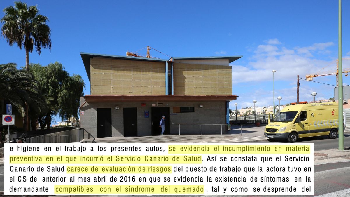 Centro de salud de Arguineguín y extracto de la sentencia.