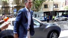 Urdangarin a su llegada a la Audiencia de Palma.