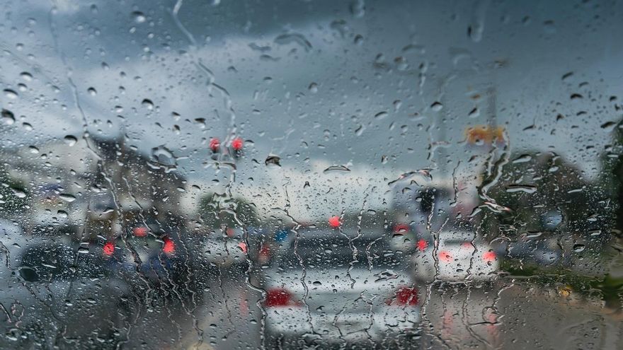 Un atasco este lunes en Palma.