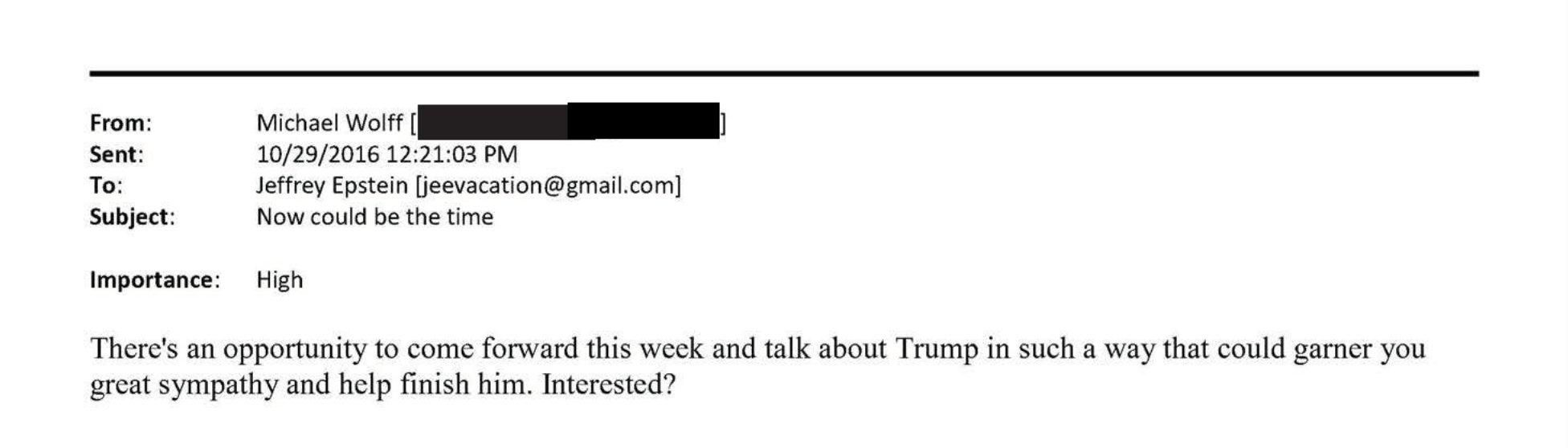 Mail de Wolff a Epstein.