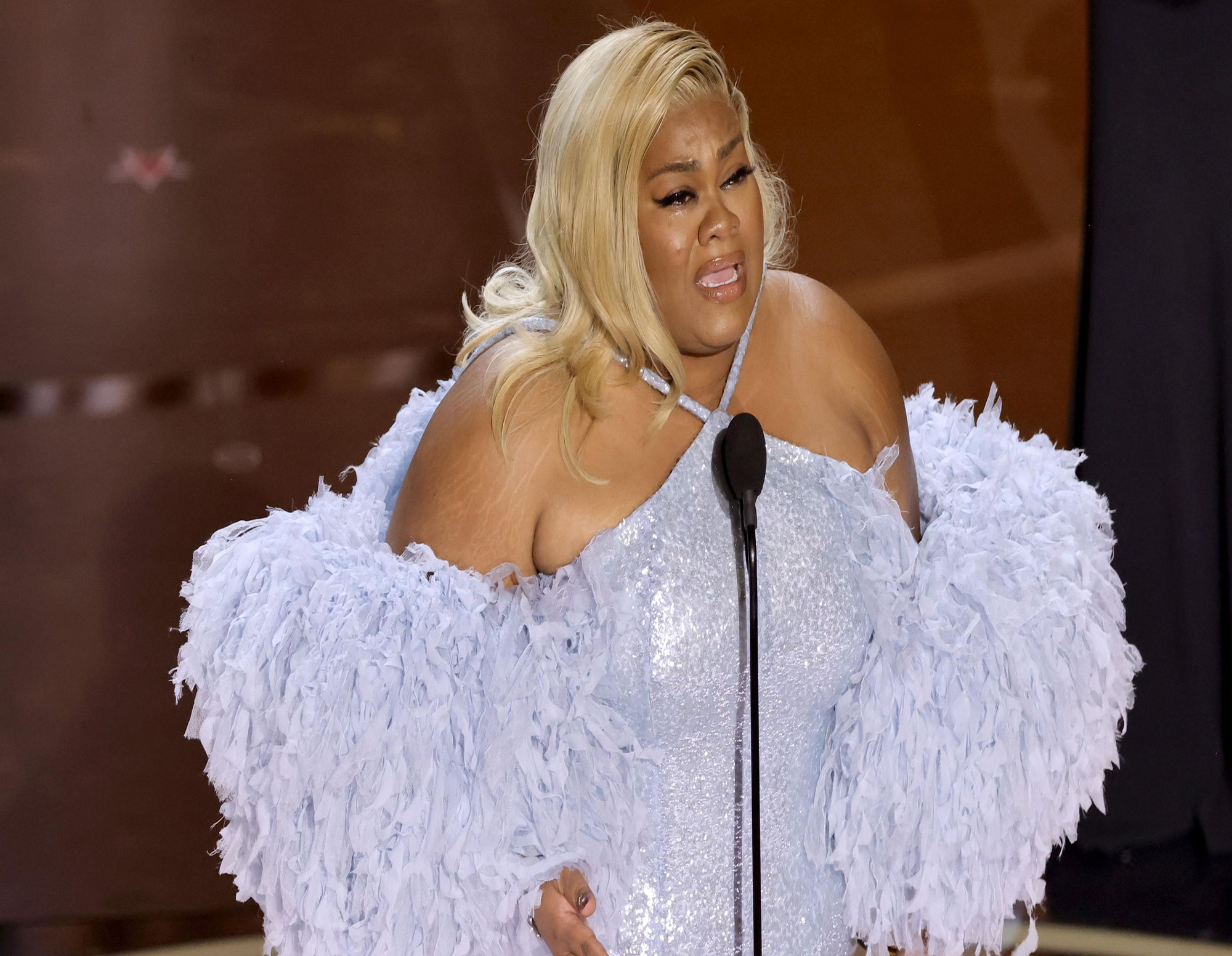 Da'Vine Joy Randolph con su Oscar a la Mejor actriz de reparto