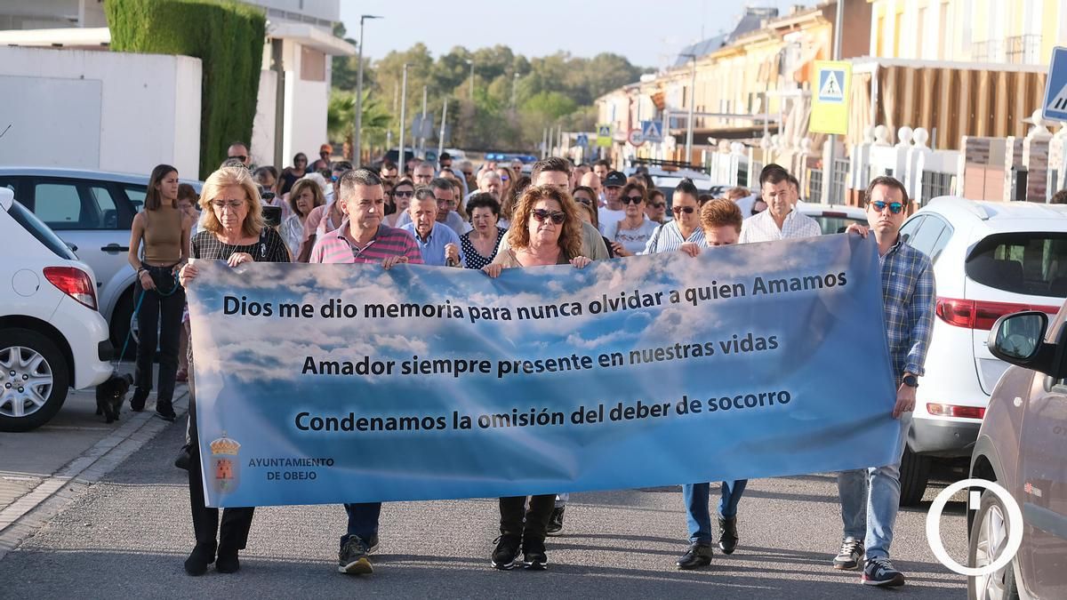 Manifestación en Cerro Muriano tras el atropello mortal a Amador Ortiz