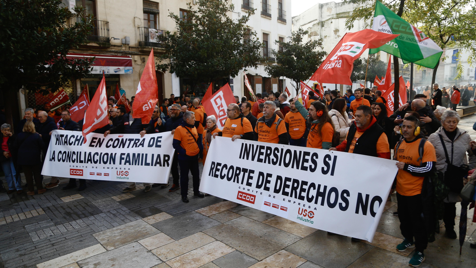 Manifestación de los trabajadores de Hitachi Energy, por la negociación del convenio colectivo