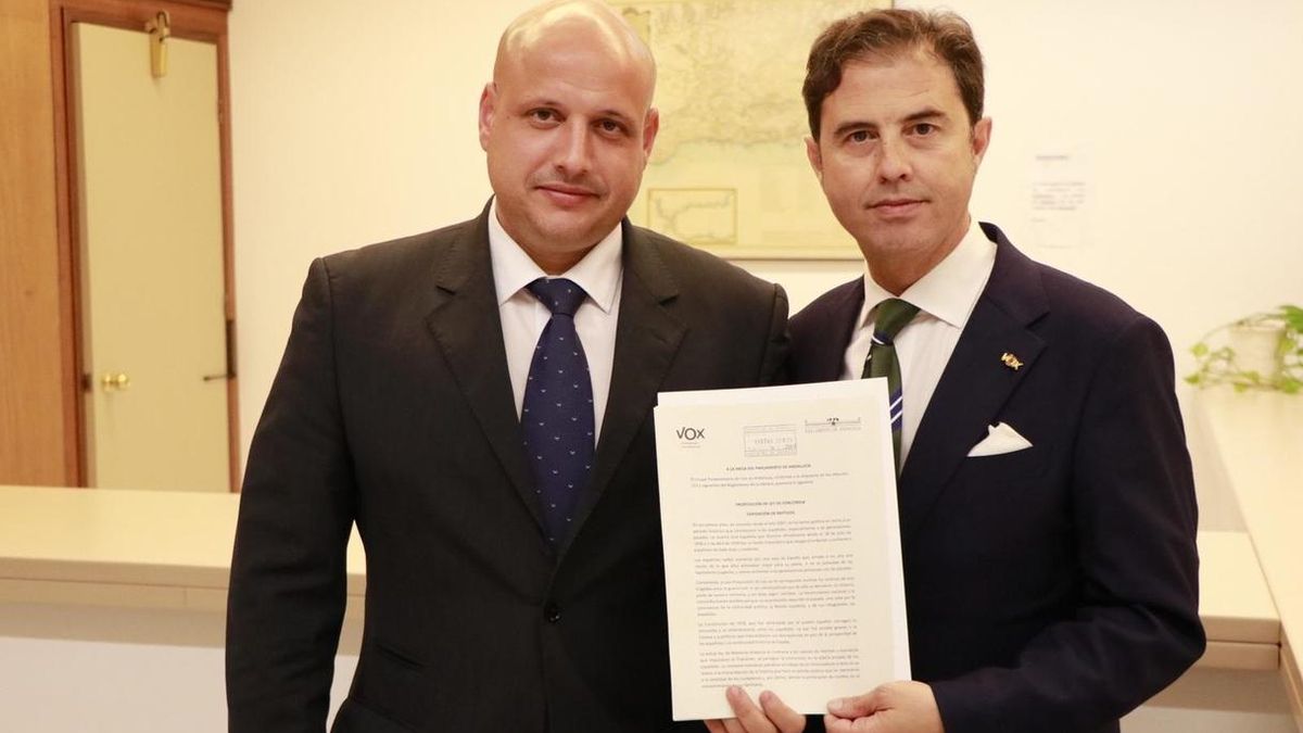 Vox registra en el Parlamento andaluz su Ley de Concordia, que plantea derogar la Ley de Memoria Histórica