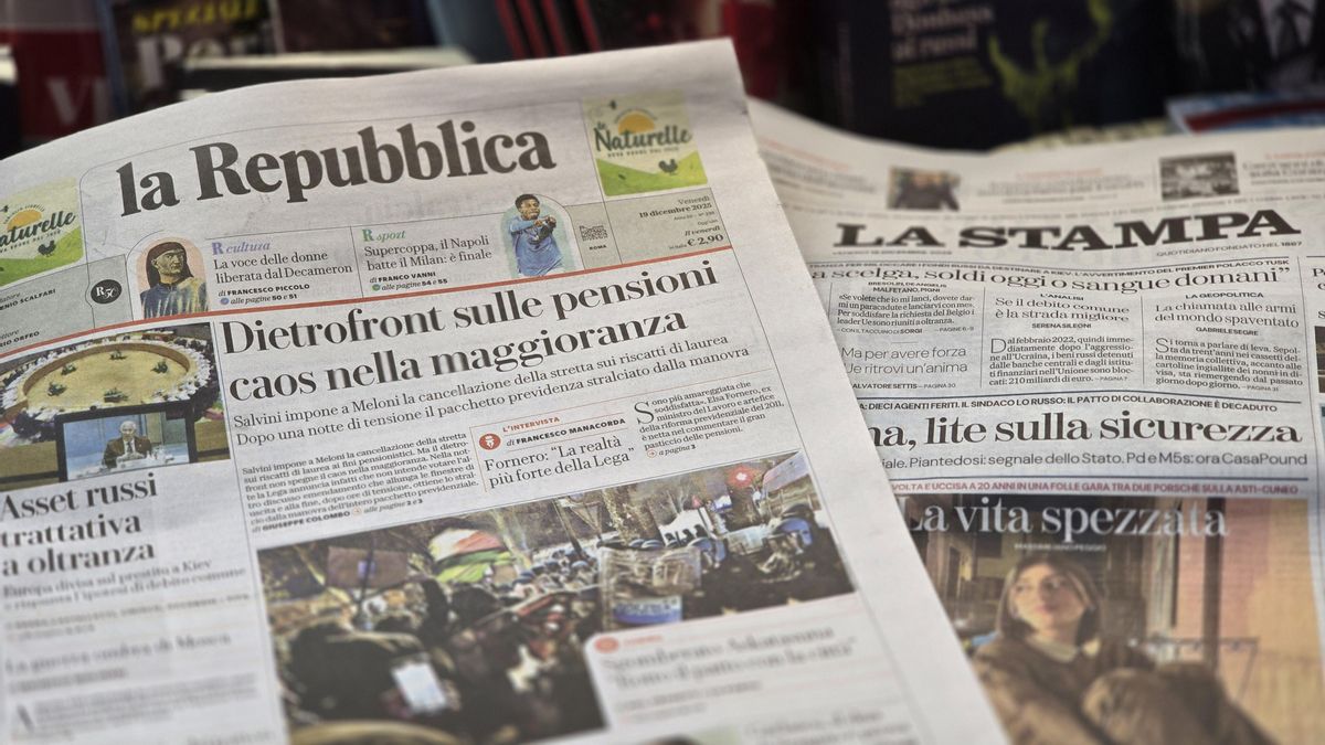 Los periódicos La Repubblica y La Stampa, el segundo y tercero de mayor tirada en Italia.