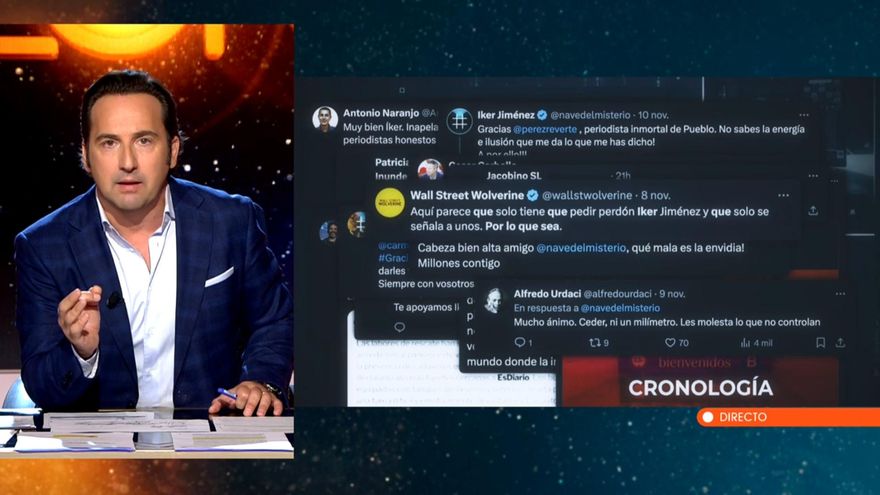 Iker Jiménez afirma que "lucha por la libertad" y da gracias a Mediaset y Alessandro Salem: "Gente de honor"