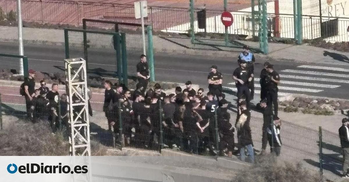 Saludos fascistas, coches dañados y una mujer lesionada: los ultras de Brigadas Alcalaínas provocan disturbios en Gran Canaria