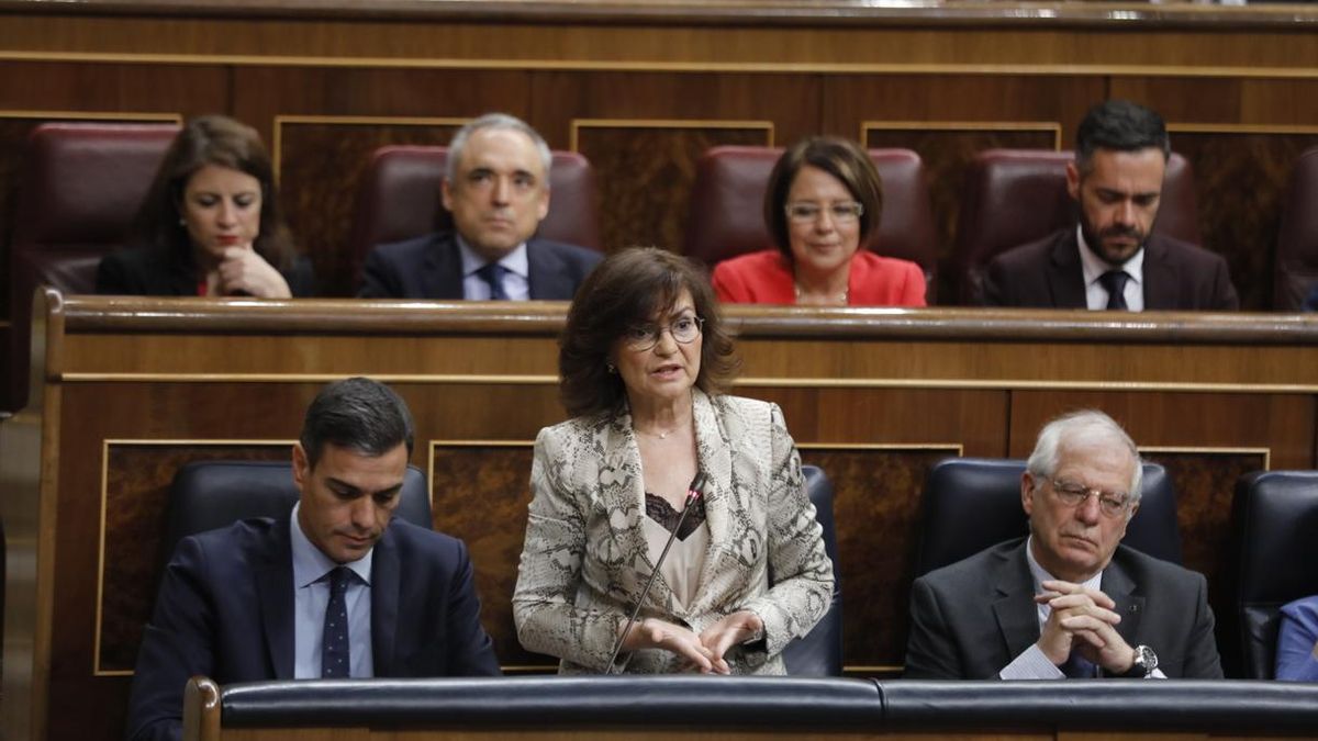 El PSOE denuncia "insultos machistas" del PP a Carmen Calvo en el Pleno del Congreso y exige medidas a Casado