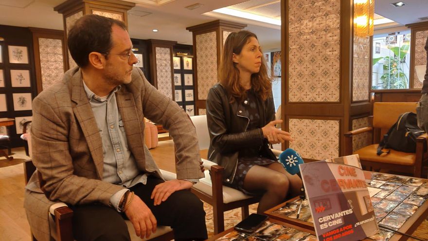 Presentación de la plataforma Cervantes es Cine, promovida por Rafael Jurado y Marta Maldonado