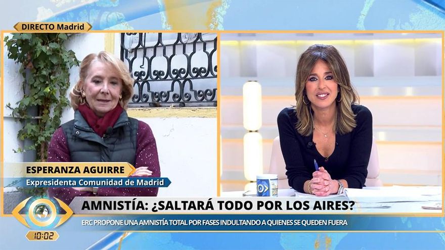 Esperanza Aguirre, confusa con la presentadora "Eva" en 'La mirada crítica': "No sé qué Ana eres"