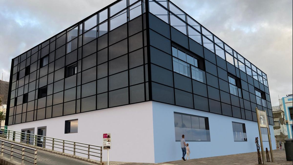 Recreación del proyecto del Edificio Cachalote en el barrio de San Cristóbal.