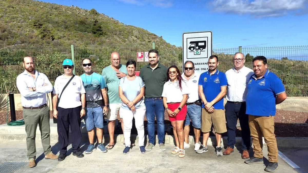 Tenerife abre la primera área de servicio público para caravanas del norte de la isla