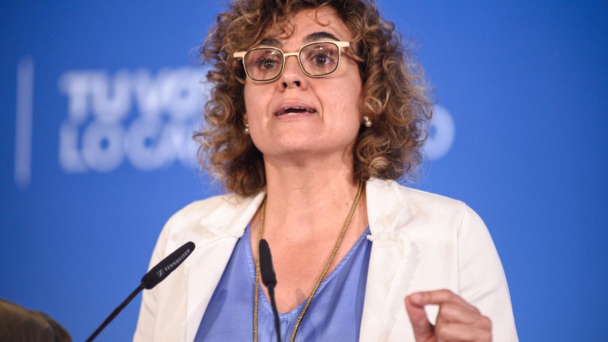 La directora de campaña del PP y cabeza de lista a las europeas, Dolors Montserrat, en declaraciones en la noche electoral