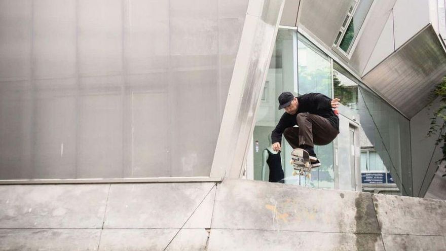 Jeffrey Luque en el sitio exacto donde se partió el tendón de aquiles.