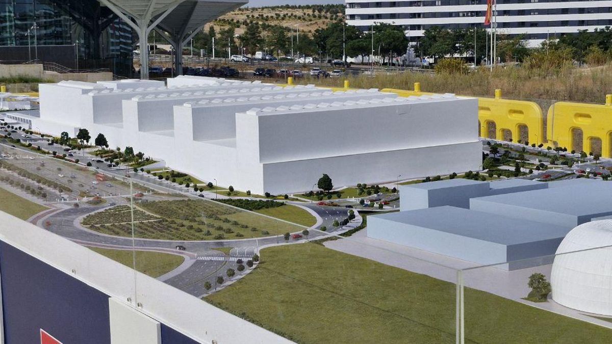 Model of the new city of Justice in Madrid.