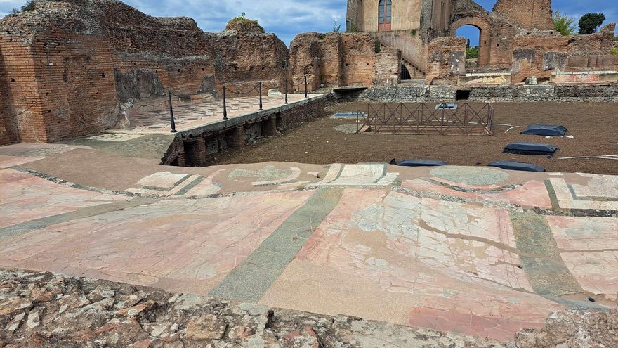 Mármoles en la Domvs Flavia.