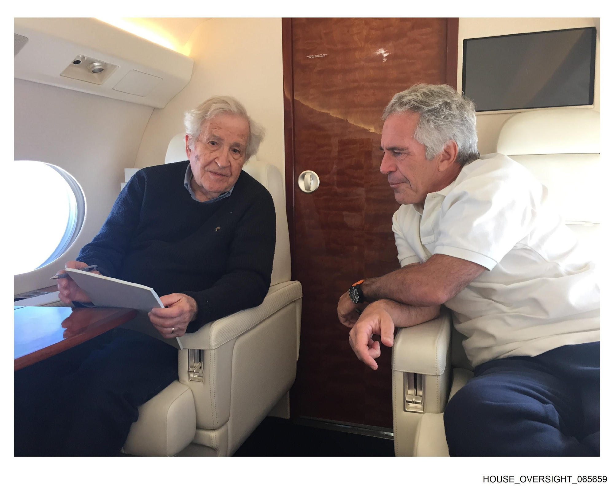 Noam Chomsky y Jeffrey Epstein.
