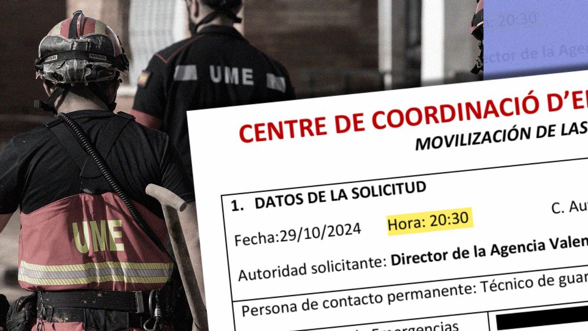 Un documento inédito prueba que la Generalitat no solicitó la UME para toda Valencia hasta la llegada de Mazón al Cecopi