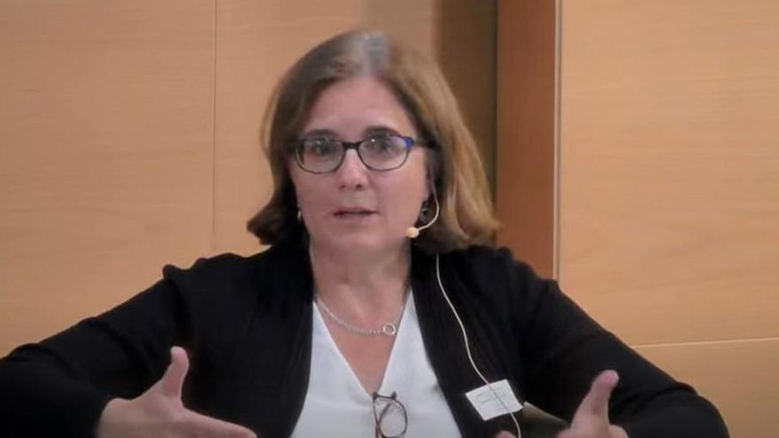 Nuria Hernández-Mora durante su intervención en la Jornada del Miteco