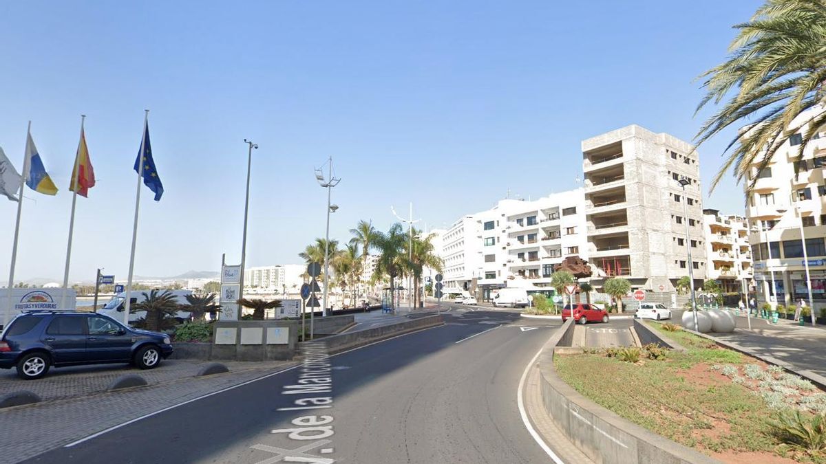 Avenida de la Mancomunidad en Arrecife, lugar en el que ocurrieron los hechos.