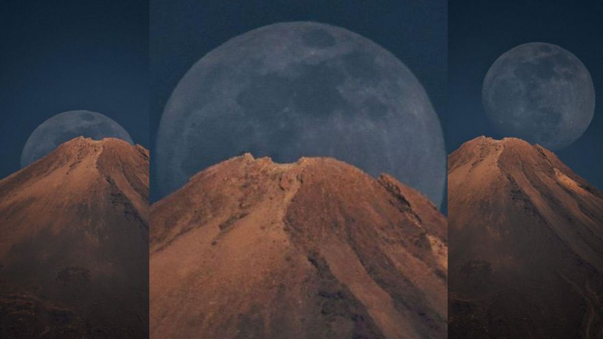 La Luna sobre el Teide