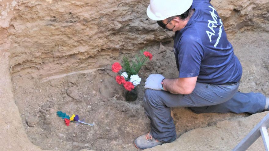 Exhumación de una fosa en Guadalajara esta semana, por la Asociación para la Recuperación de la Memoria Histórica que preside Emilio Silva