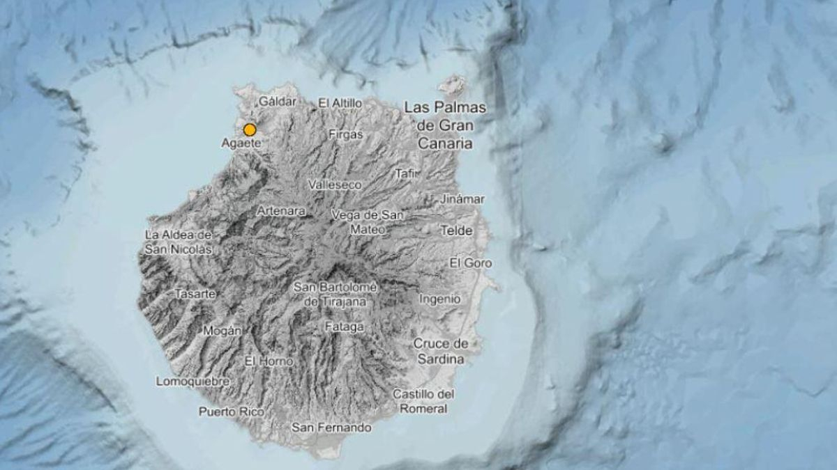 El IGN registra un terremoto en Agaete de magnitud 2,2