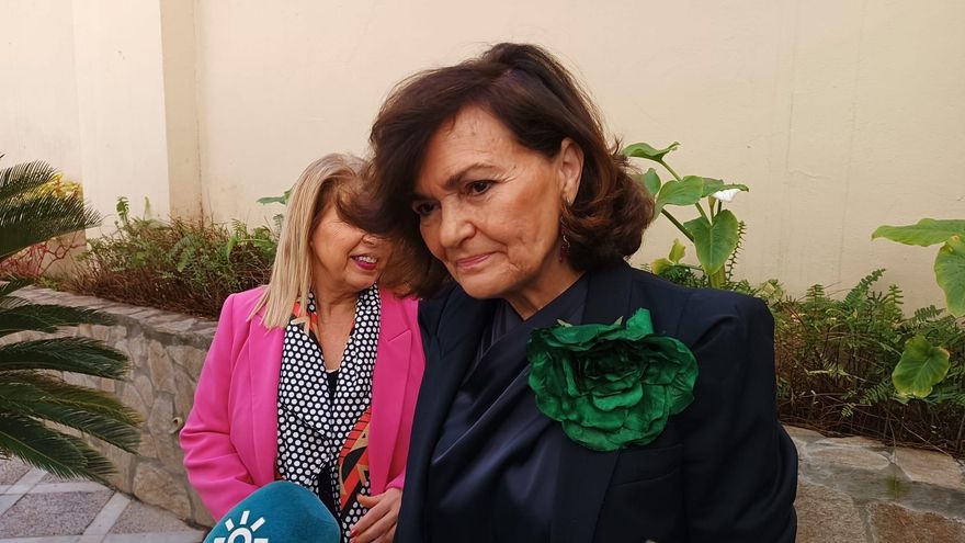 La presidenta de la Comisión de Igualdad del Congreso de los Diputados y diputada del PSOE, Carmen Calvo.