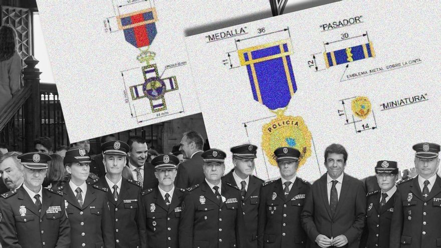 Mazón presupuesta 37.000 euros para el oro, la plata y el bronce de las medallas por la DANA a la Policía de la Generalitat