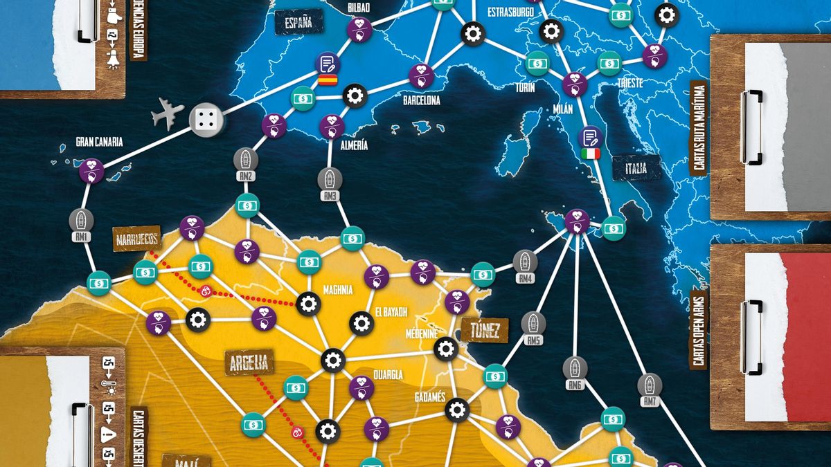 Un Risk de historias reales sobre el tablero de 'Refugio', el juego de mesa que recrea el duro viaje de los migrantes