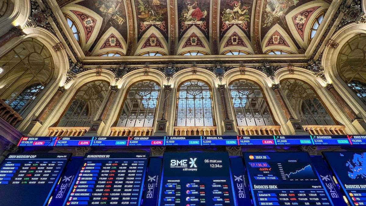 Interior de la Bolsa de Madrid