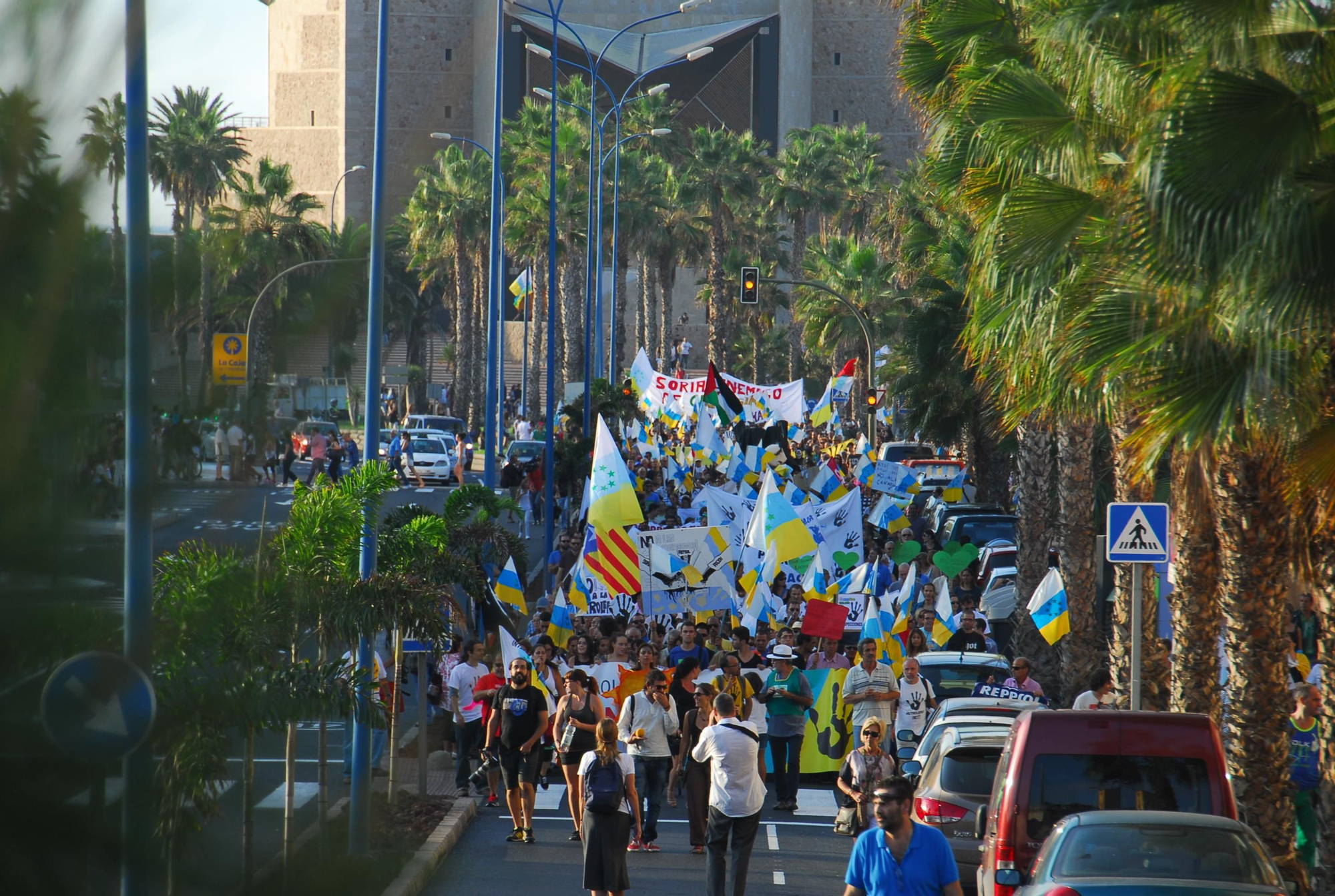 Manifestación contra las prospecciones en Las Palmas de Gran Canaria.