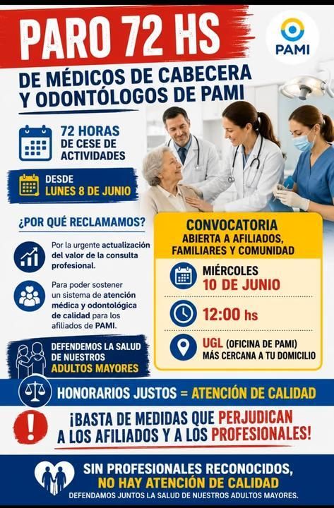 Trabajadores del PAMI, con medidas de fuerza.