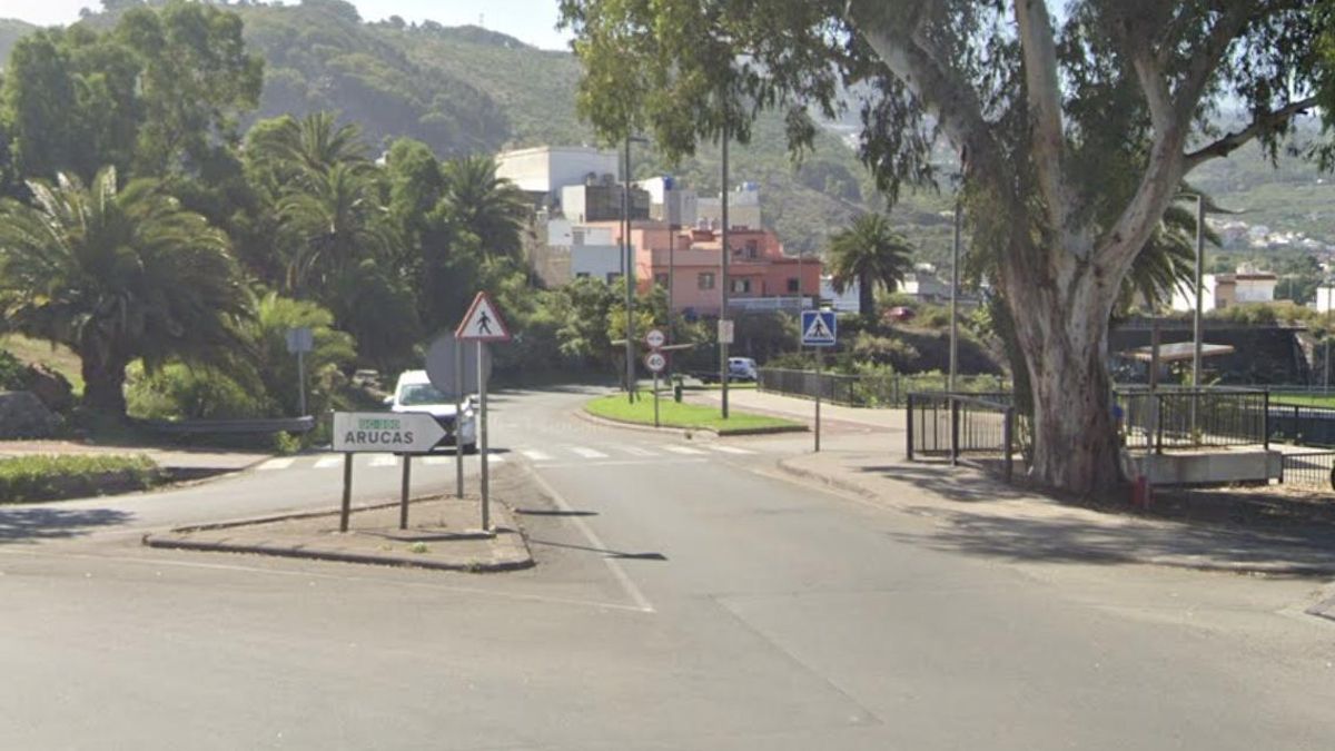 Entrada al municipio de Arucas, desde el barrio de Santidad, una de las zonas afectadas.