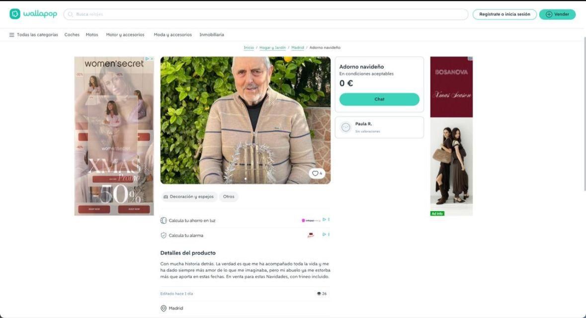 Imagen de la campaña 'Abuelos en venta'