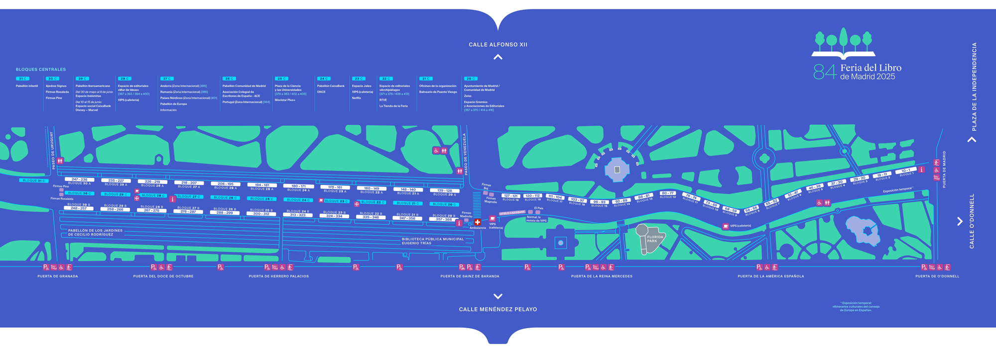 Plano de la Feria del Libro de Madrid 2025