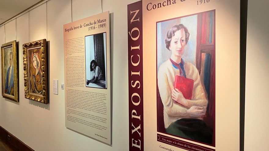 El cartel de la exposición gratuita de Concha de Marco en Botines. // Fundos